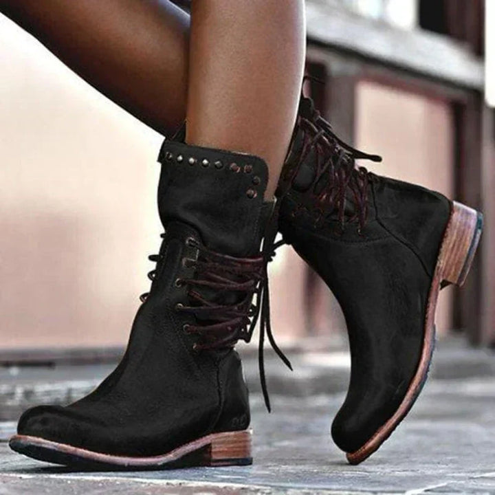 Botins de Cano Curto Confortáveis para Mulher com Salto