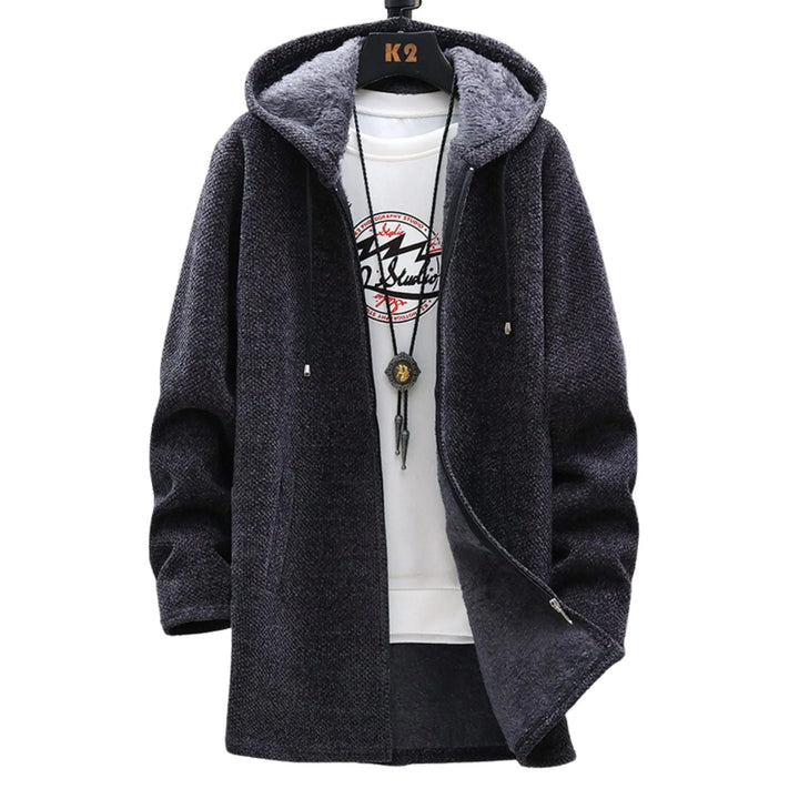 Casaco Casual Comprido para Homem com Fecho Frontal