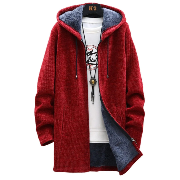 Casaco Casual Comprido para Homem com Fecho Frontal