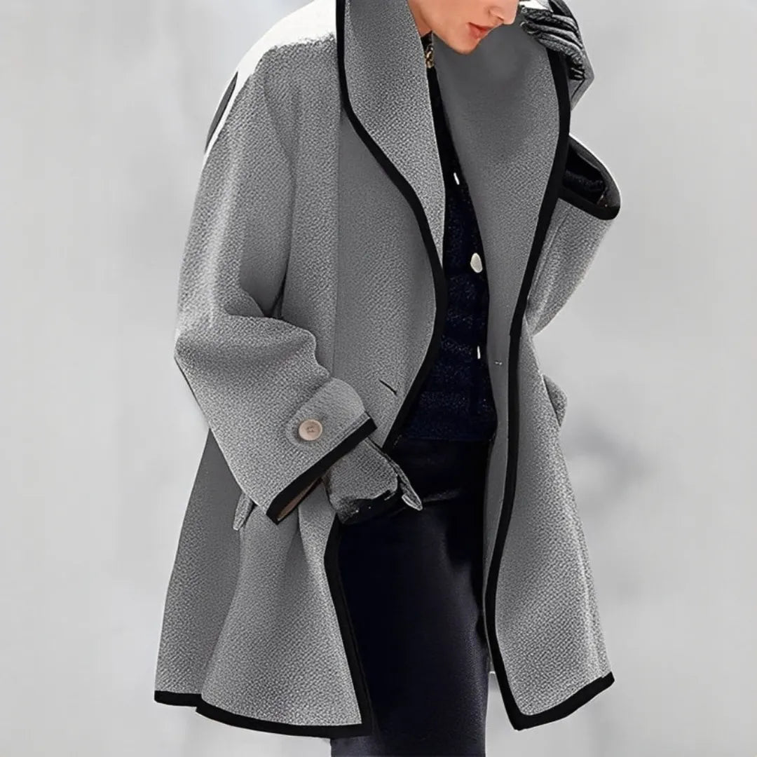 Casaco Comprido Oversized para Mulher Colarinho