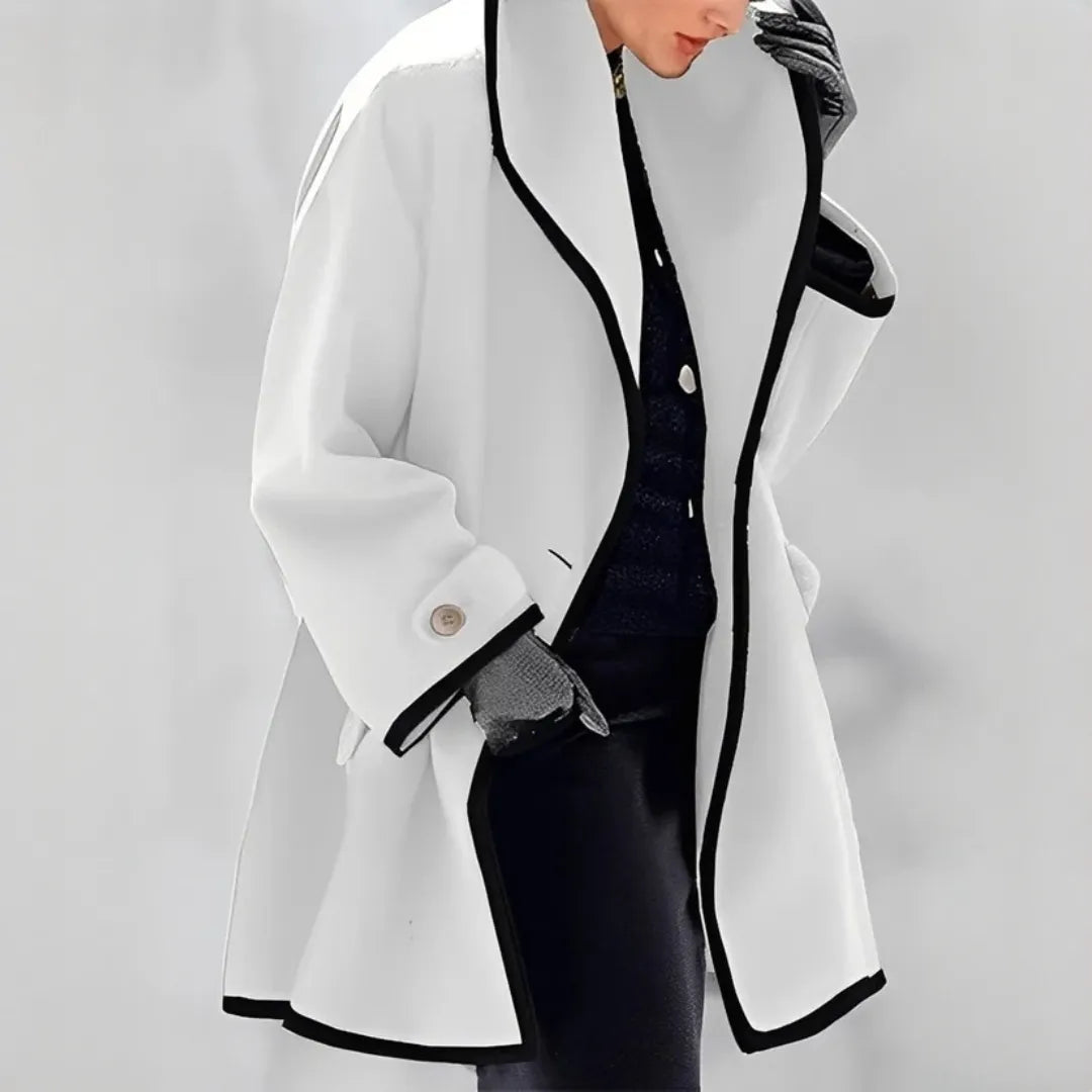 Casaco Comprido Oversized para Mulher Colarinho