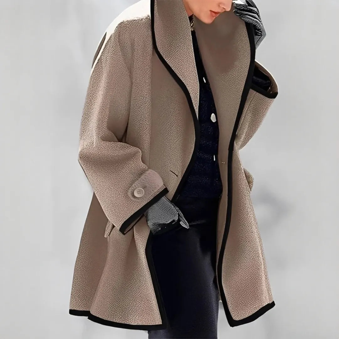 Casaco Comprido Oversized para Mulher Colarinho