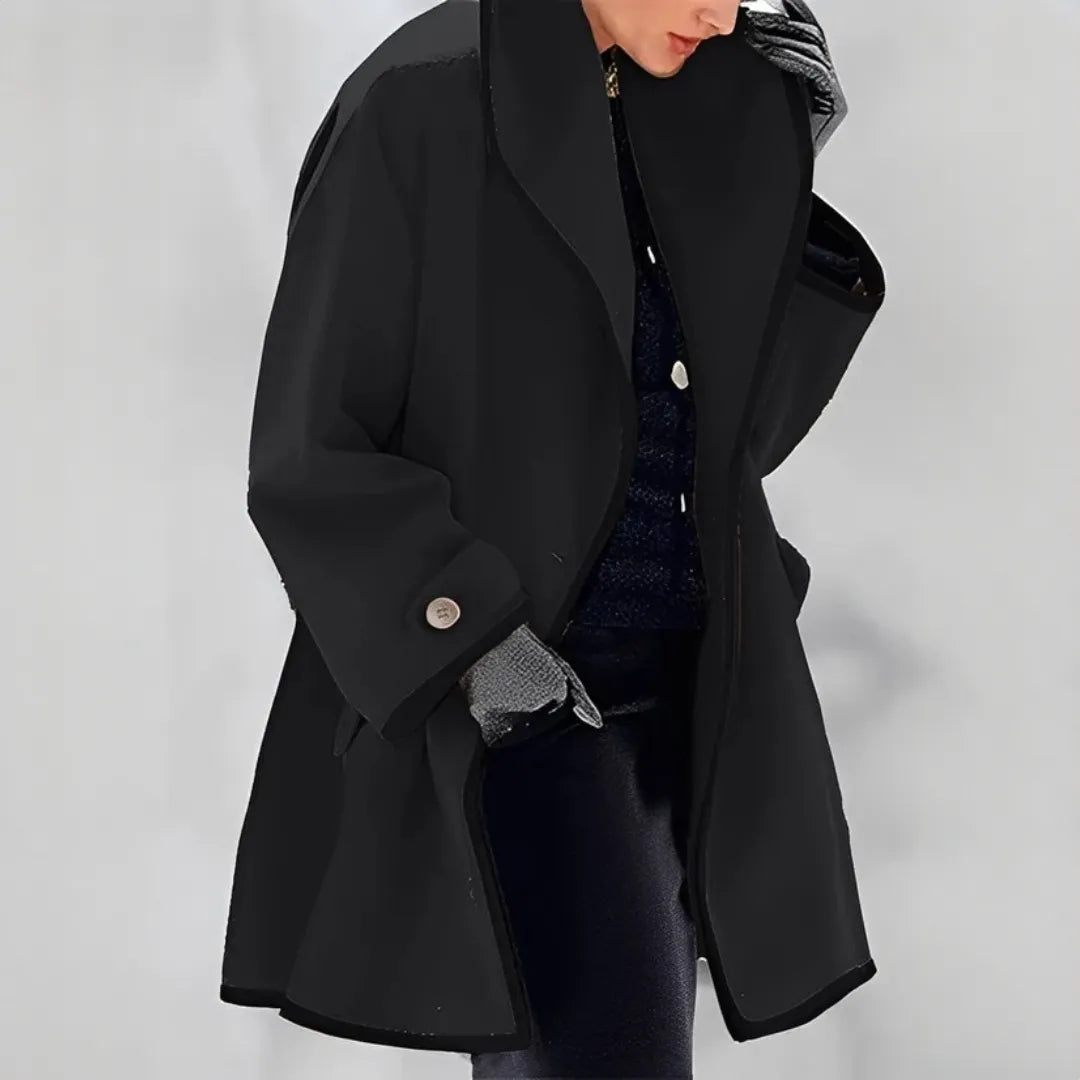 Casaco Comprido Oversized para Mulher Colarinho