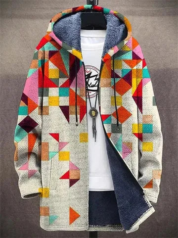 Casaco Comprido Oversized para Mulher com Capuz e Fecho
