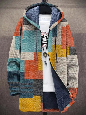 Casaco Comprido Oversized para Mulher com Capuz e Fecho