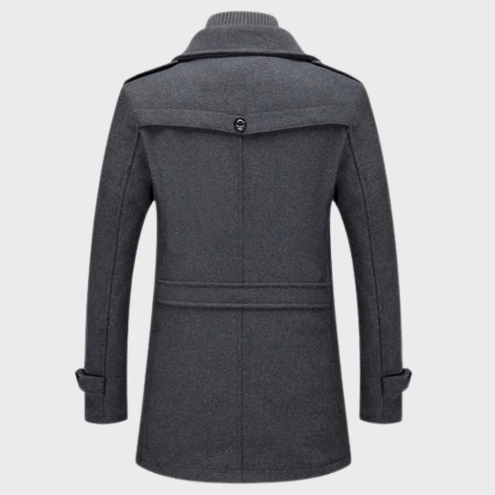 Casaco de Inverno Comprido Elegante para Homem com Fecho