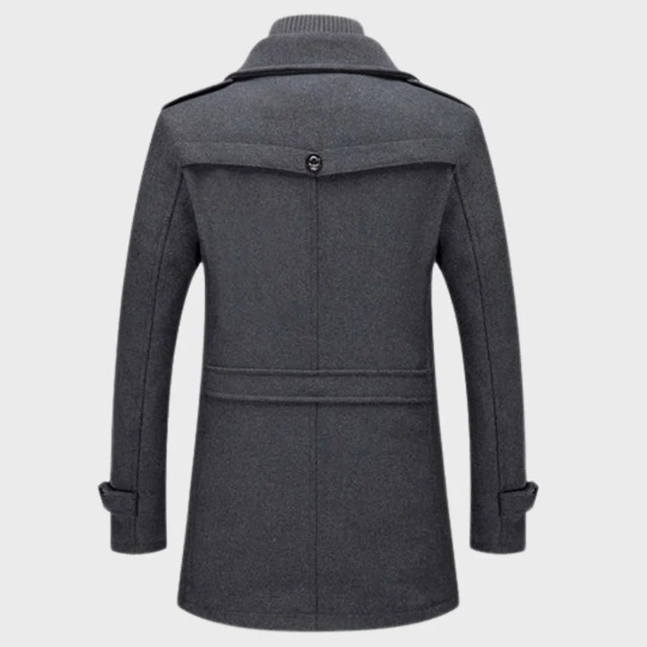 Casaco de Inverno Comprido Elegante para Homem com Fecho