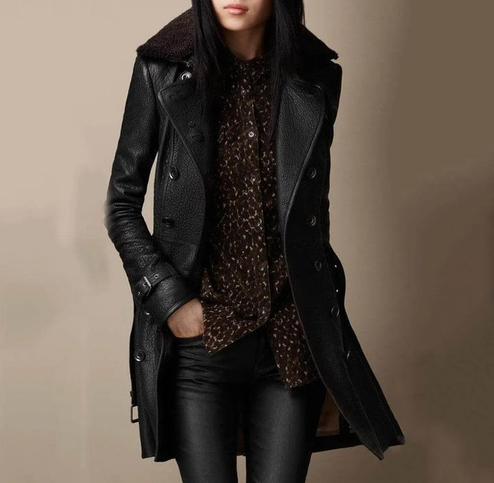 Casaco de Inverno Oversized Elegante para Mulher com Botões