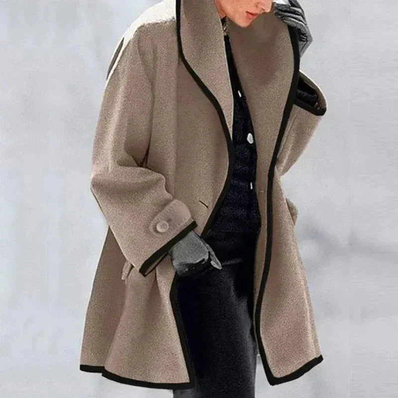Sobretudo Oversized de para Mulher com Gola Alta