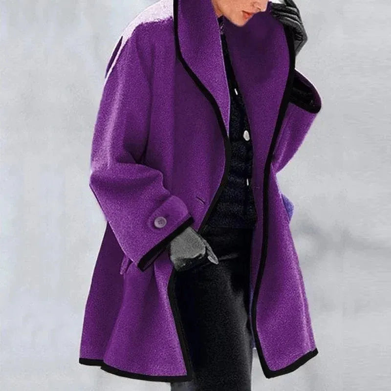 Sobretudo Oversized de para Mulher com Gola Alta