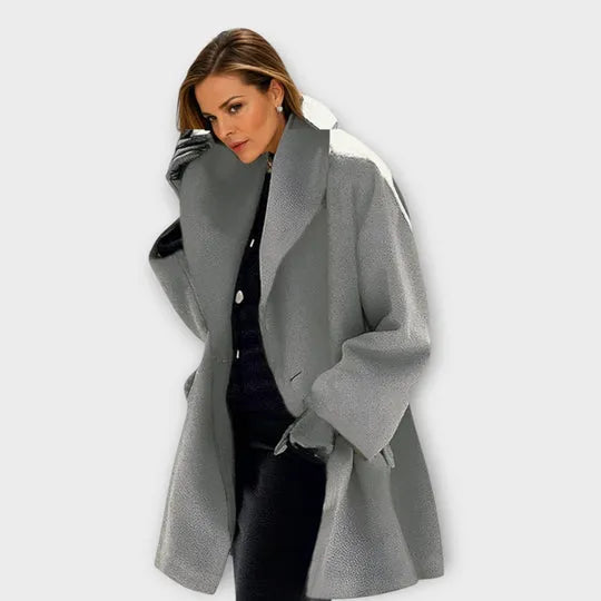 Sobretudo Oversized de para Mulher com Gola Alta